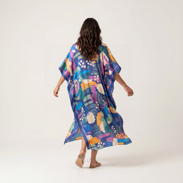 Kaftan longo de seda Algodão Doce