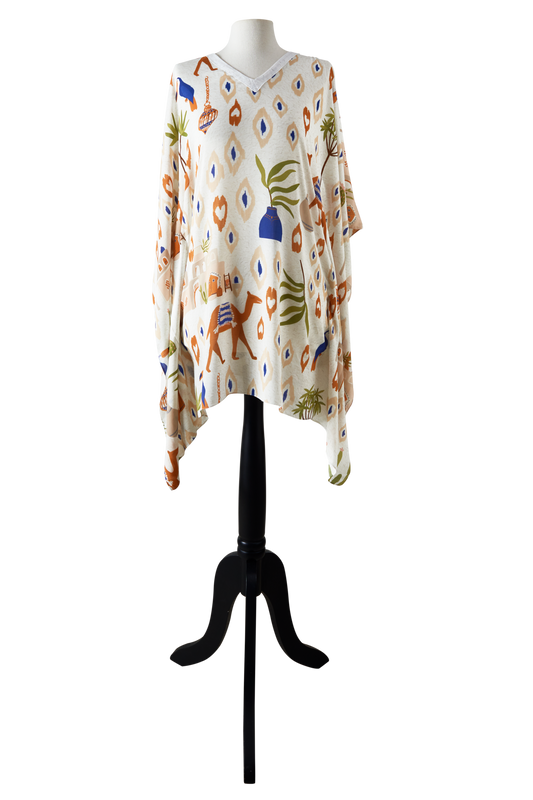   - Kaftan curto de viscose Cairo- Scarf Me 