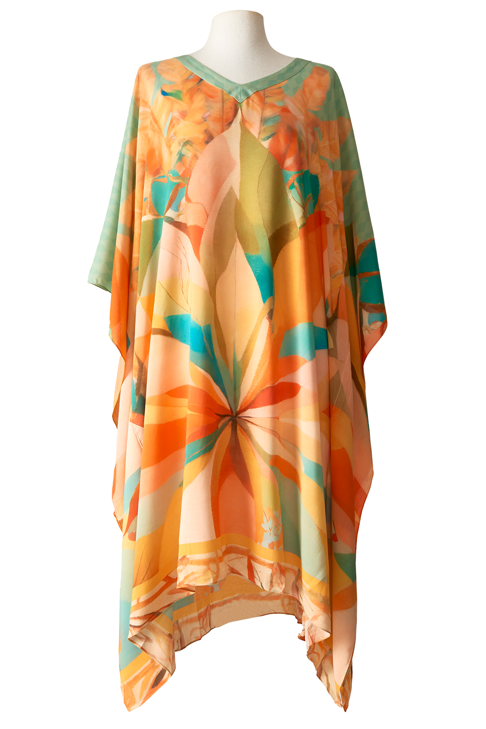   - Kaftan curto de viscose Força da mata- Scarf Me 