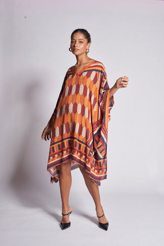   - Kaftan curto de viscose Modern Dubai- Scarf Me 