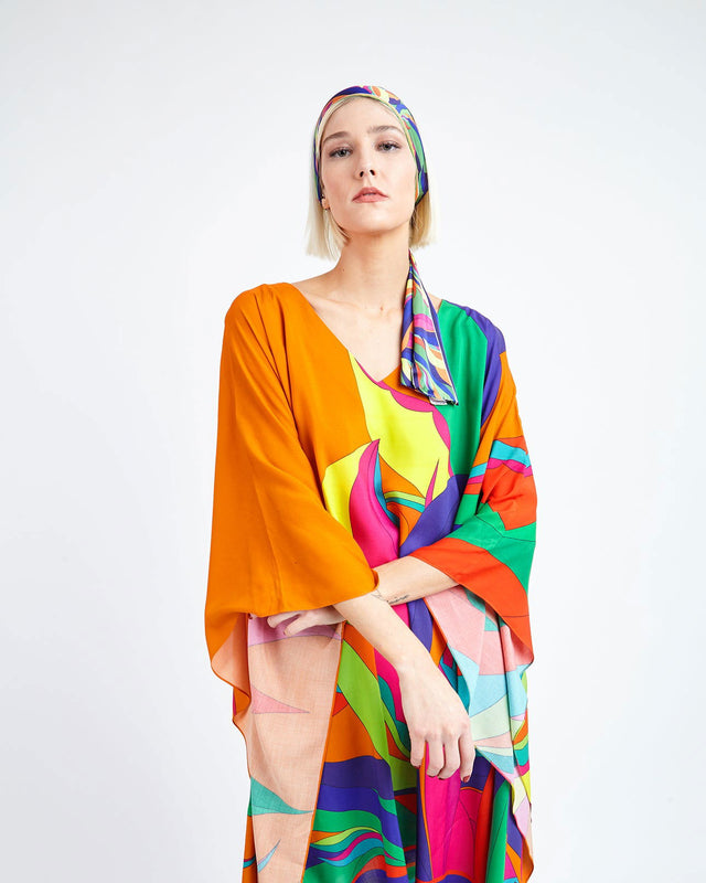   - Kaftan curto de viscose Neiva- Scarf Me 