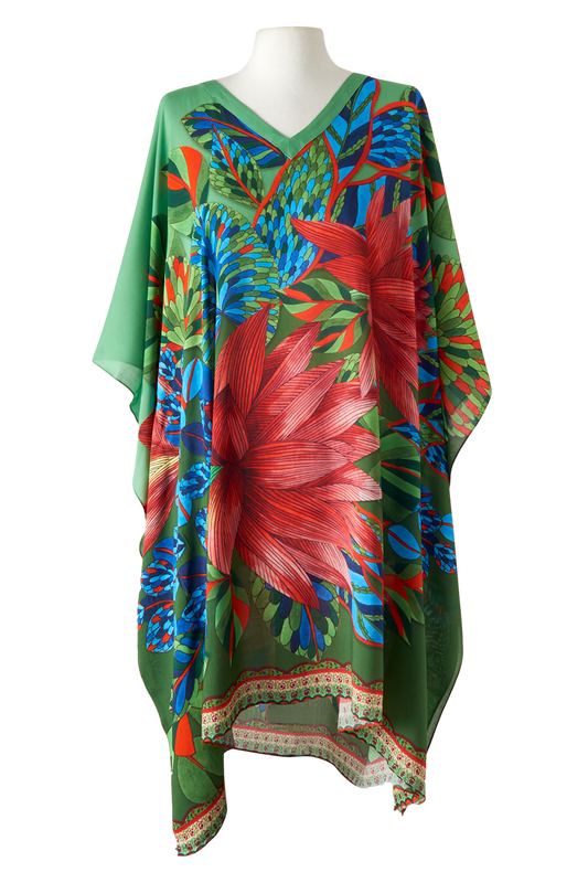   - Kaftan curto de viscose Pantanal- Scarf Me 