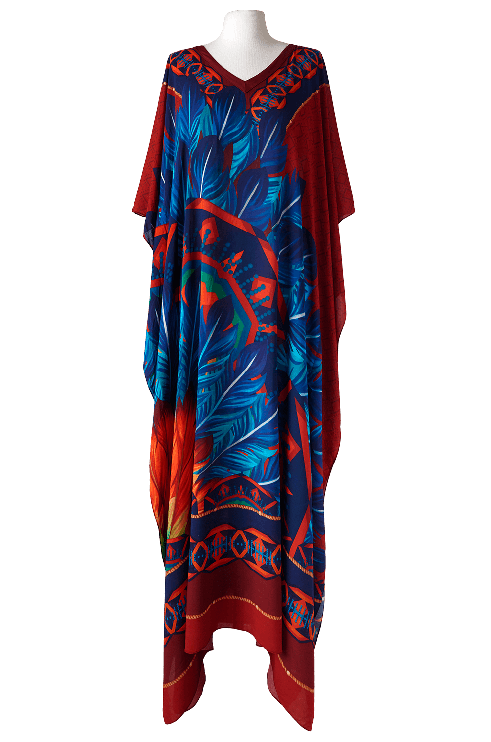   - Kaftan longo de viscose Amazônia Indígena- Scarf Me 