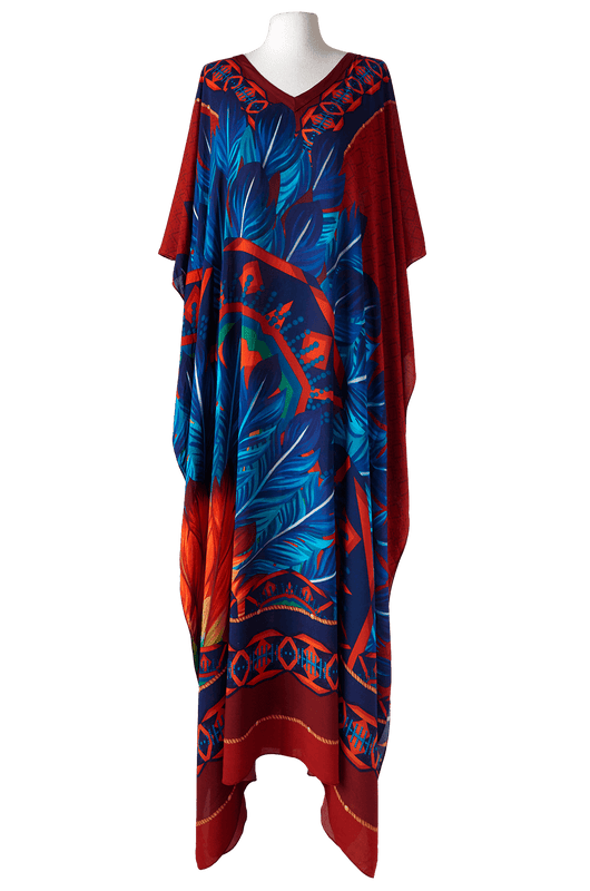   - Kaftan longo de viscose Amazônia Indígena- Scarf Me 