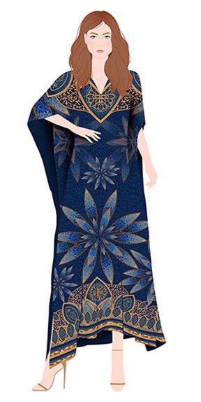   - Kaftan longo de viscose Grand Mosque- Scarf Me 