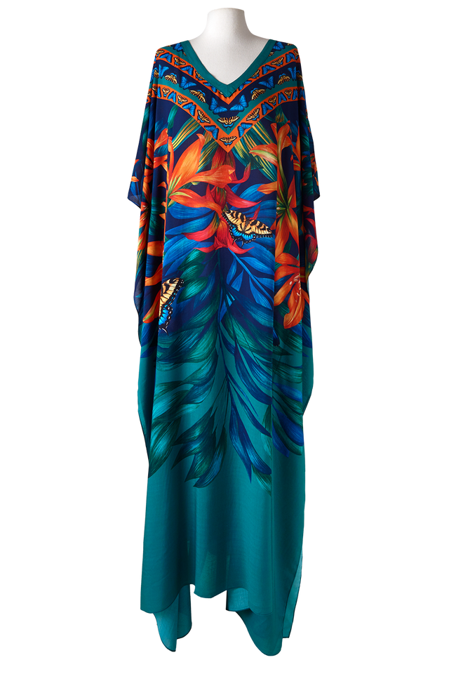   - Kaftan longo de viscose Mata Atlântica- Scarf Me 