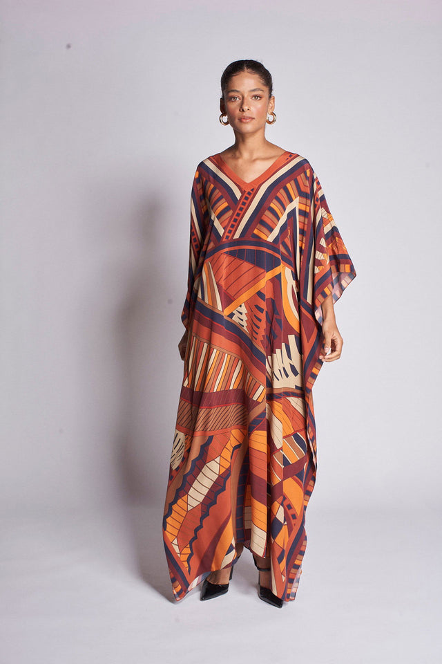   - Kaftan longo de viscose Modern Dubai- Scarf Me 