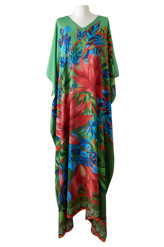   - Kaftan longo de viscose Pantanal- Scarf Me 