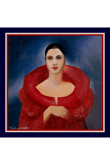 PRÉ-VENDA - Lenço double face Autorretrato em lã | 110x110cm