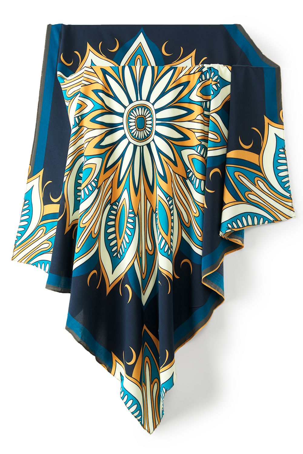   - LENÇO   90X90 MANDALA ARABESCO   | VISCOSE- Scarf Me 