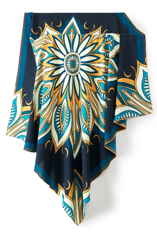   - LENÇO   90X90 MANDALA ARABESCO   | VISCOSE- Scarf Me 