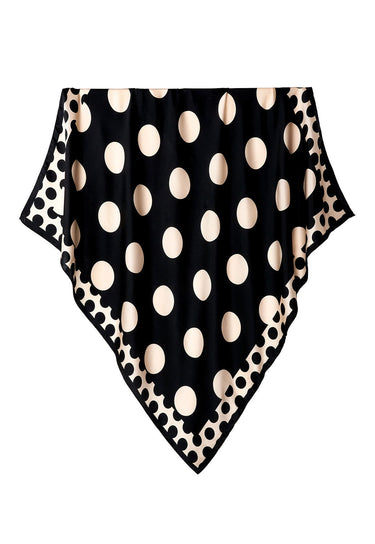   - LENÇO DE SEDA SCARF ME  POÁ PRETO 90X90CM- Scarf Me 
