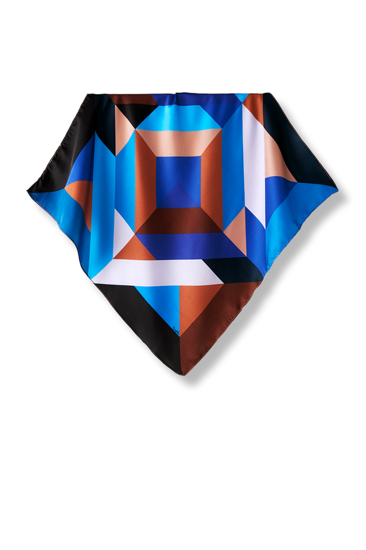   - LENÇO PYRAMID EM CETIM POLIÉSTER | 50X50CM- Scarf Me 