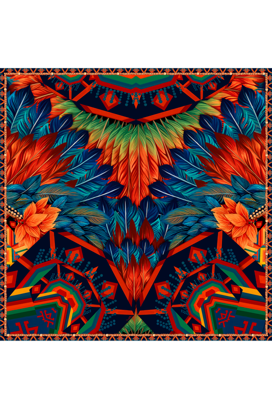   - Lenço Amazônia em cetim poliéster | 90x90cm- Scarf Me 