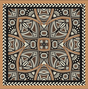   - Lenço Arabesco Fashion em cetim de poliéster | 90x90cm- Scarf Me 