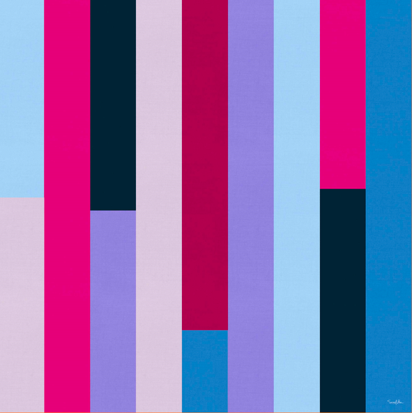   - Lenço Audrey lilás em cetim poliéster | 50x50cm- Scarf Me 