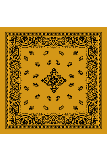 Bandana Clássico mostarda em algodão | 65x65cm