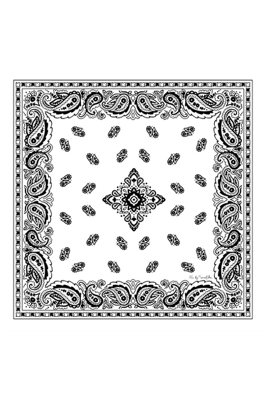 Bandana Clássico off white em algodão | 65x65cm