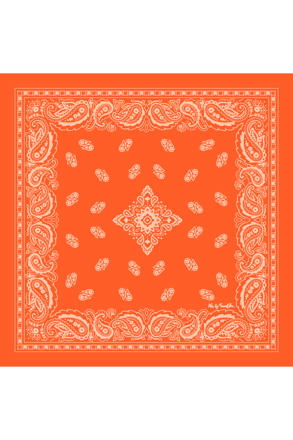 新品未使用 TIMEWORN CLOTHING BANDANA ORANGE Classic orange cotton bandana | 65x65cm