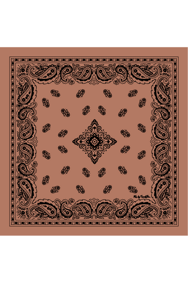 Bandana Clássico marrom em algodão | 65x65cm