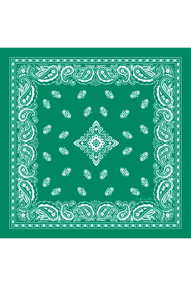 Bandana Clássico verde em algodão | 65x65cm