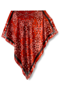   - Lenço Bandana Red em cetim poliéster | 90x90cm- Scarf Me 
