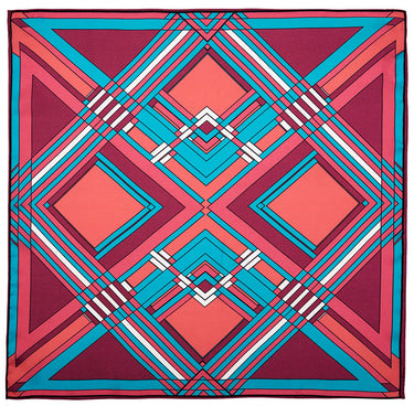   - Lenço Bauhaus em cetim poliéster | 50x50cm- Scarf Me 