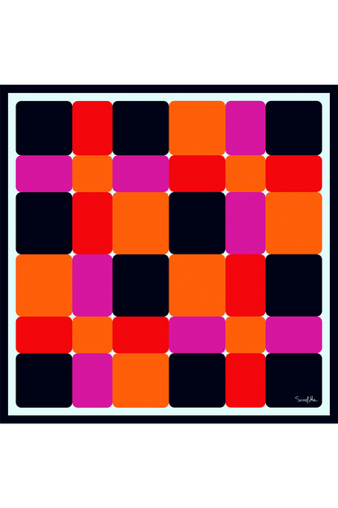   - Lenço Blocos em cetim poliéster | 50x50cm- Scarf Me 