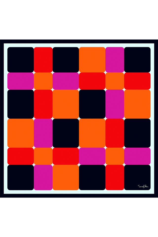   - Lenço Blocos em cetim poliéster | 50x50cm- Scarf Me 