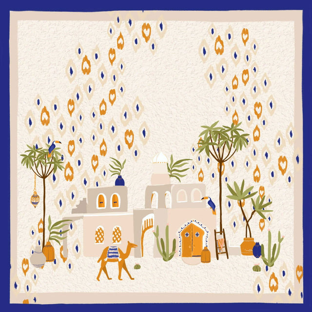   - Lenço Cairo em cetim poliéster | 90x90cm- Scarf Me 