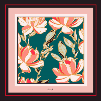   - Lenço Eloara em cetim poliéster | 50x50cm- Scarf Me 