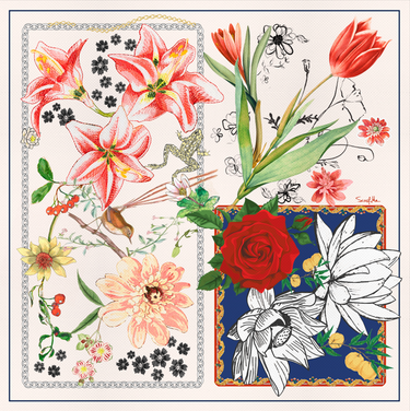   - Lenço Emma em cetim de poliéster | 50x50cm- Scarf Me 