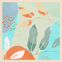   - Lenço Folhas Minimalist em cetim poliéster | 90x90cm- Scarf Me 