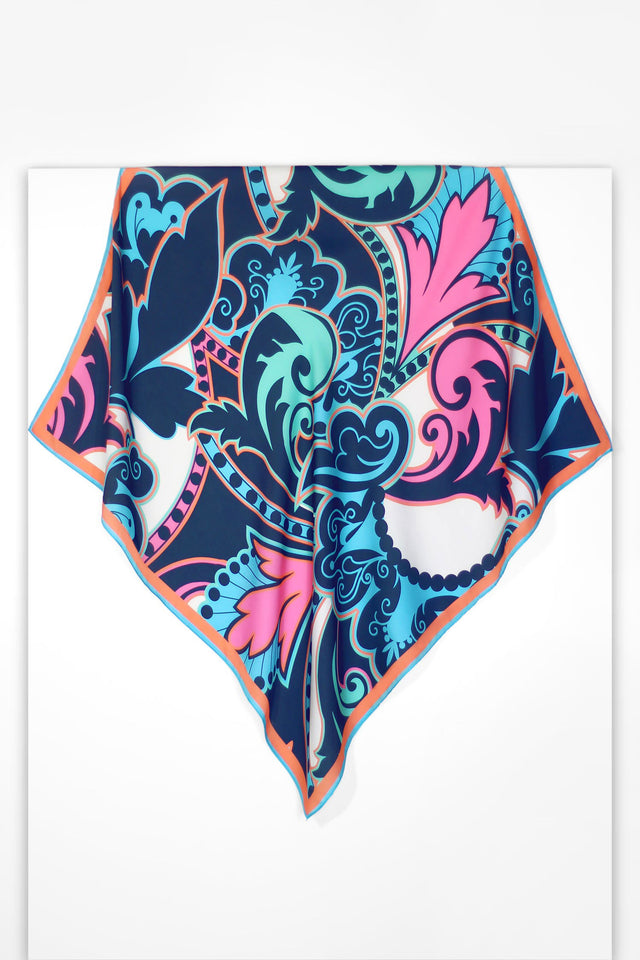   - Lenço Greta em cetim poliéster | 70x70cm- Scarf Me 