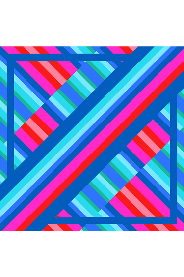   - Lenço Listrado multicolor em cetim poliéster | 70x70cm- Scarf Me 