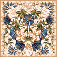 Marble Flowers double-sided scarf in silk satin | 90x90cm - Scarf Me