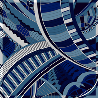 Modern Dubai blue double-sided scarf in silk satin | 90x90cm - Scarf Me