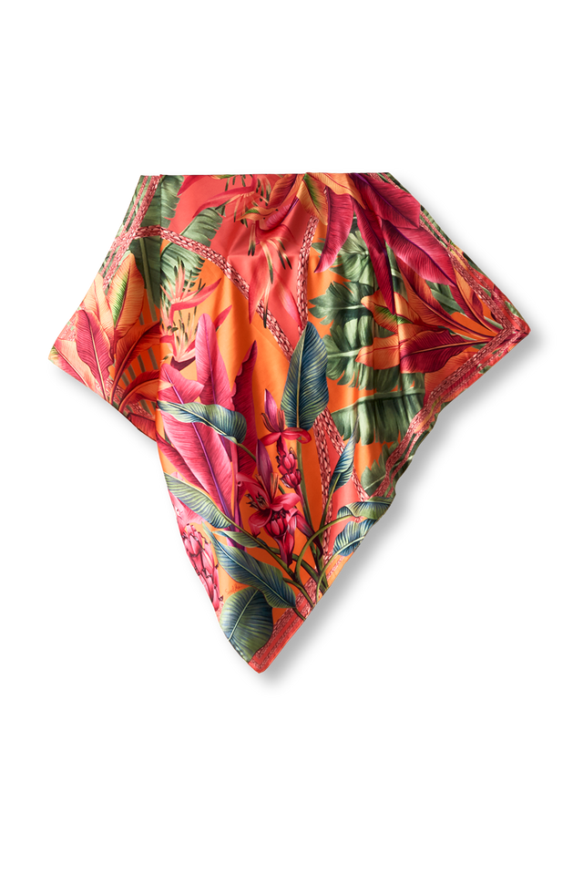   - Lenço Musa Velutina em cetim de poliéster | 70x70cm- Scarf Me 