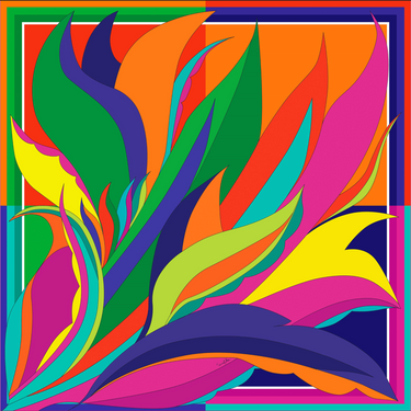   - Lenço Neiva em cetim de seda | 65x65cm- Scarf Me 