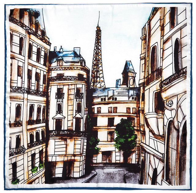   - Lenço Paris em cetim poliéster | 50x50cm- Scarf Me 