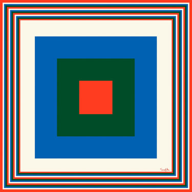   - Lenço Quadrado Listras em cetim poliéster | 50x50cm- Scarf Me 