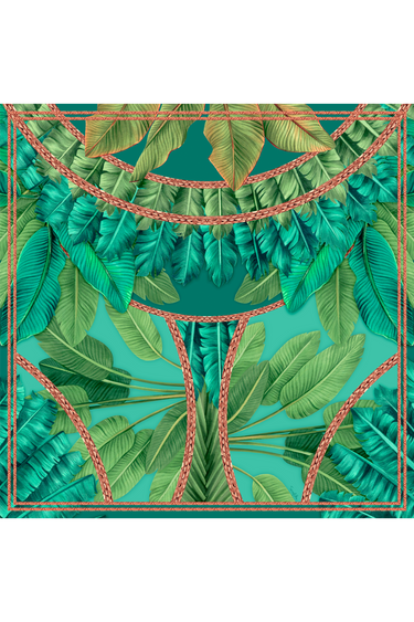   - Lenço Ravenala em cetim de poliéster | 90x90cm- Scarf Me 