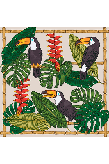   - Lenço Tijuca em cetim poliéster | 50x50cm- Scarf Me 