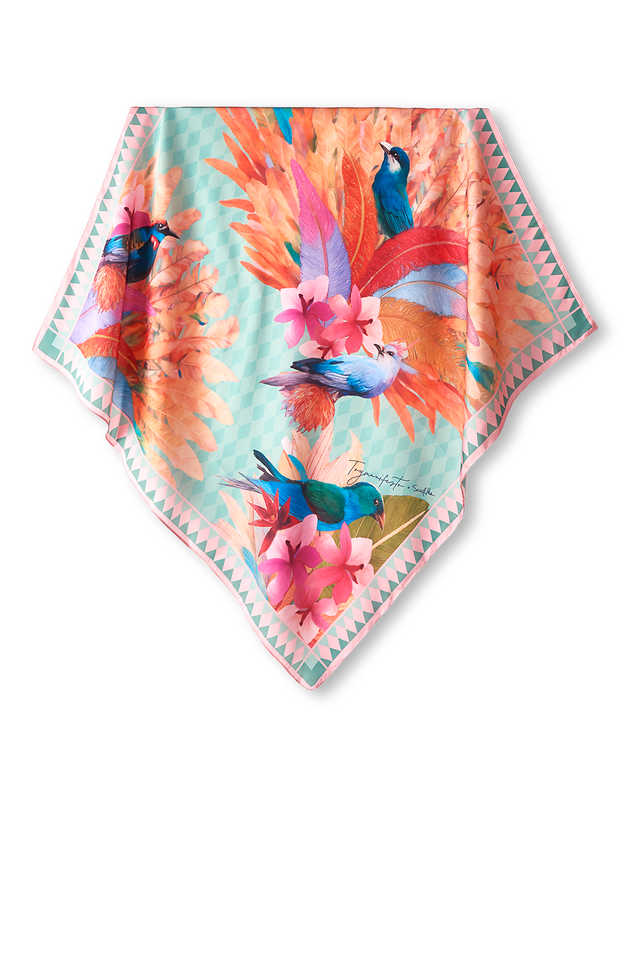   - Lenço Toymanifesto Guardiã dos portais em cetim de poliéster | 70x70cm- Scarf Me 