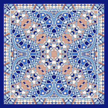   - Lenço Vitral Pucci em cetim poliéster | 90x90cm- Scarf Me 