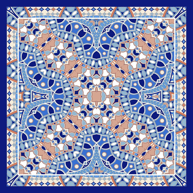   - Lenço Vitral Pucci em cetim poliéster | 90x90cm- Scarf Me 