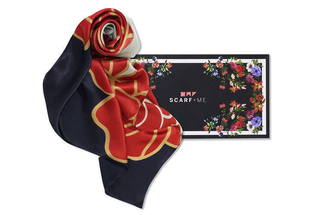   - Lenço Viviane em cetim de seda | 90x90cm- Scarf Me 