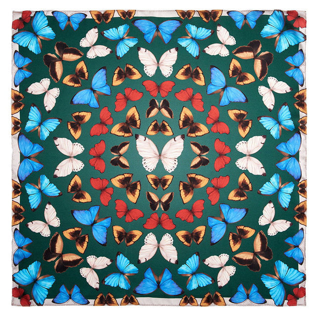   - Lenço Yasmin Mandala em cetim poliéster | 50x50cm- Scarf Me 