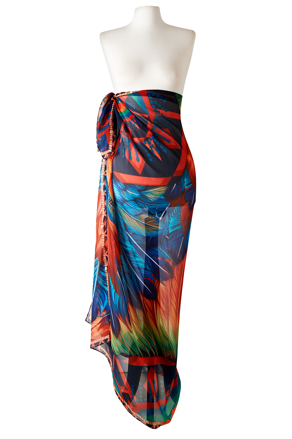   - Max lenço Amazônia Indígena em mousseline de seda | 130x130cm- Scarf Me 