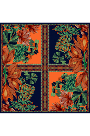   - Max lenço Camalote em mousseline de seda | 130x130cm- Scarf Me 